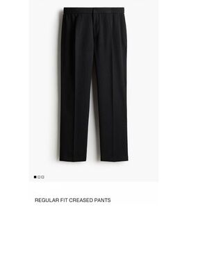 H&M REGULAR FIT CREASED PANTS